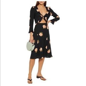 Reformation Heidi Dress - Ingrid Sz 4 Black Floral
